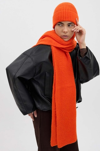 Buly Fitilli Örme Atkı Orange