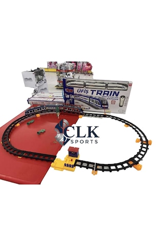 Vardemuzaktan Kumandalı 49 Parça Işıklı 265 Cm Express Mavi Renk Tren Set