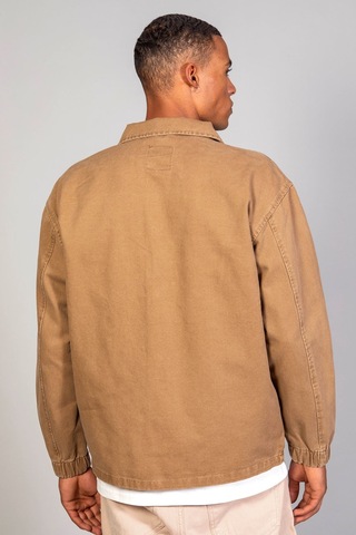 Little Cup Jeans Co Erkek Gömlek Model Oversize Denim Camel Ceket