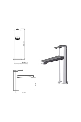 Teska E 5417 Liva Leo S Lavabo Bataryası Altın