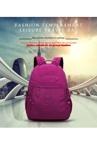 Lyon Sırtçantası Pratik Seyahatçantasıgri Açık Gri