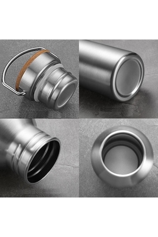 Pazly Yürüyüş Suntek Su Spor Şişesi 600 Ml Paslanmaz Çelik Bisiklet Lh Gri Gri