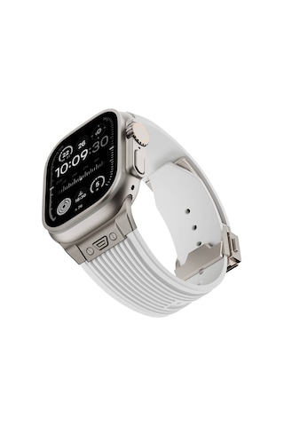 Apple Uyumlu Watch Ultra 1 / 2 49mm Kordon Klipsli Spor Görünümlü Silikon Kordon 113