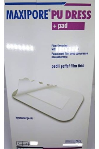 Maxipore Steril Su Geçirmez Pedli Film Örtü 8 x 6 CM 50 Adet