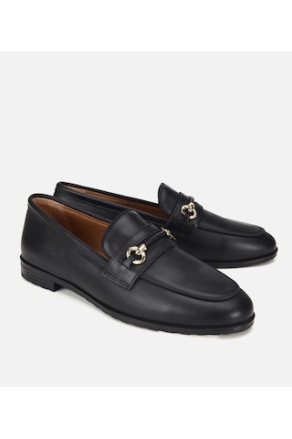 Hotiç Kadın Deri Siyah Tokalı Klasik Loafer 01ayh321320a100 01ayh321320a100