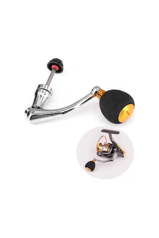 Qingmipy Altın Renkli Metal+eva Spinning Makine Kolu, 2000/3000 Serisi Orta Boy M , Cnc İşlemli Dayanıklı Ergonomik Tutamak, Balık Makinesi Tamiri Ve Değişimi İçin Uygun