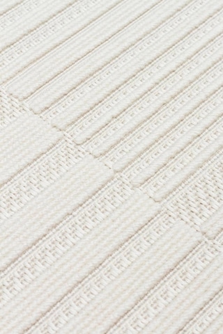 Eko Halı Mono Loop 01 White Sisal Görünümlü Bukleli Kaymaz Tabanlı Yıkanabilir Halı Beyaz