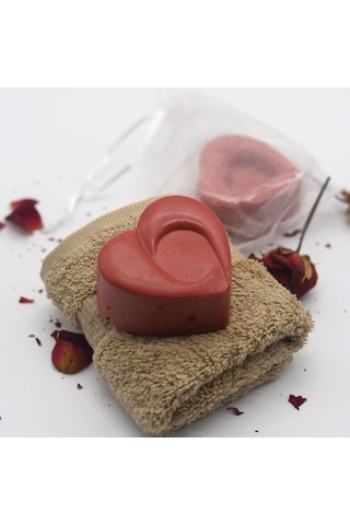 Tardan Kalp Desenli Gül Kokulu Dekoratif Banyo ve El Sabunu 2 x 100 G