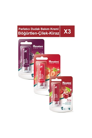 Parlatıcı Dudak Bakım Kremi 4,5 Gr 3 Adet Böğürtlen, Çilek, Kiraz Silikon, Petrol İçermez