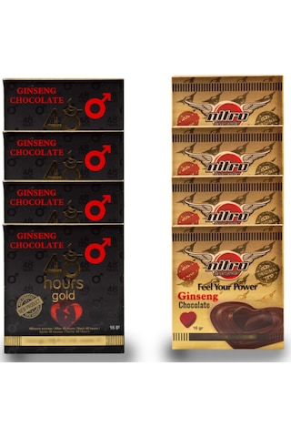 48 Hours Gold Ginseng Çikolata 4 Adet & Nitromax Ginseng Çikolata