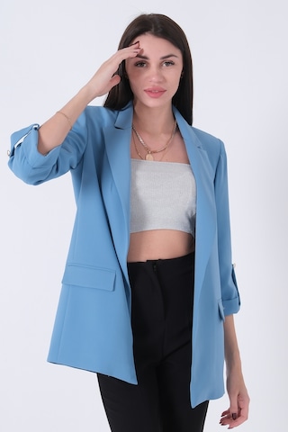 Feminist Bebe Mavi Astarlı Kolları Düğme Toparlamalı Ceket 0105136.449 Bebe Mavi