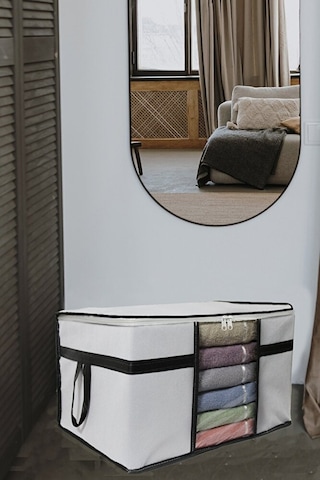 Adarya Home 5 Adet Pencereli Kazak Hurcu- 50x40x30 Beyaz