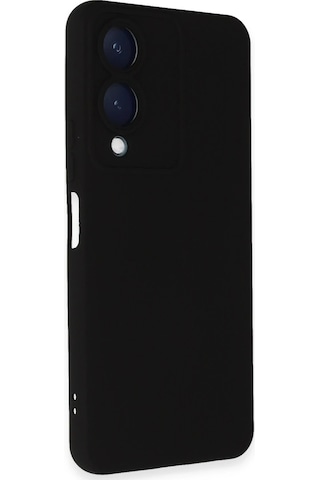 Newface - 941 - Vivo Y17s Kılıf Nano İçi Kadife Silikon - Csmo-tex - - Siyah Sıyah