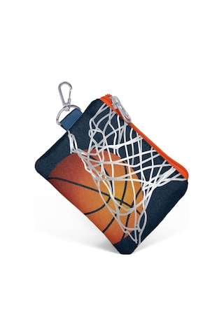 Coral High Kids Lacivert Turuncu Basketbol  Desenli Bozuk Para Çantası 21798 Lacivert