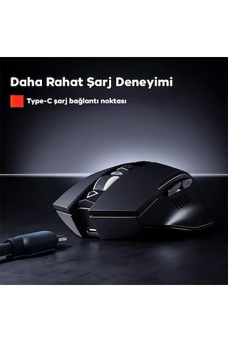 İnphic Pm6 Kablosuz Fare Şarj Edilebilir Sessiz Kullanım 2.4g 500 Mah Usb Mouse- 5775
