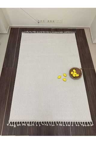Eko Halı Motto Mot Plain Beyaz İskandinav Halı