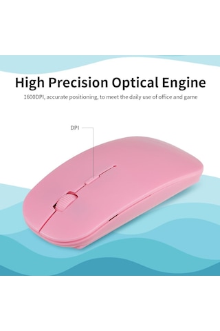2.4g Kablosuz Fare Taşınabilir Ultra-ince Dilsiz Fare 4 Tuşları Kablosuz Optik Fare 1600 Dpı Masaüstü Bilgisayar Dizüstü Bilgisayar İçin Diğer