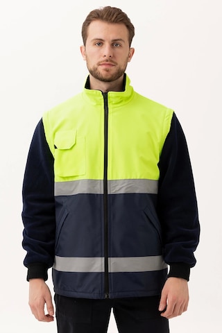 Pendula Mont - Soğuk Havalara Uygun Reflektörlü İş Montu Yüksek Görünürlük F.sarı--lacivert