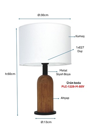Siyah Boyalı Masa Lambası Plc-1229-m-bsy