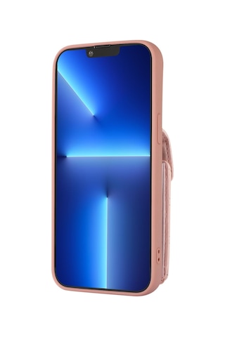 İphone 13 Pro Max İçin Kart Tutucu Deri Telefon Kılıfı Diğer