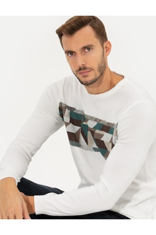 Pierre Cardin Erkek Ekru Triko Kazak 50261161-vr019 Ekru