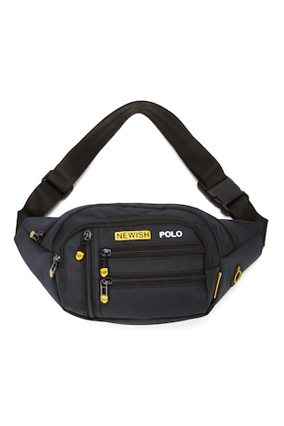 Newish Polo Çapraz Bel Ve Omuz Çantası-free Bag Siyah Sarı