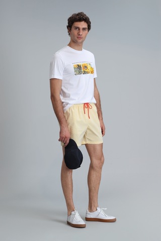 Lufian Strıped Erkek Deniz Şortu Sarı Sarı 111220087100900 Sarı