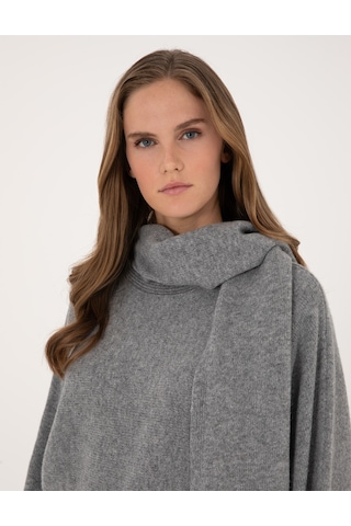 Pierre Cardin Kadın Gri Melanj Kazak /triko 50311855-vr086 Gri Melanj