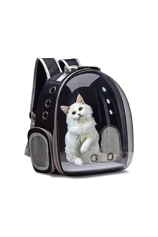 Honeybeeshop 1pc Şeffaf Nefes Alabilir Kedi Sırt Çantası Taşınabilir Panoramik Pet Taşıyıcı Hava Delikli Hafif Pvc Kedi Seyahat Çantası Dış Kullanım İçin
