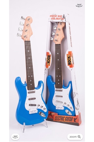 Pilli Elektronik Rock Gitarı 44 Cm 45111 Mavi