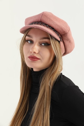 Kadın Gül Zincirli Kaşe Ressam Şapka Gül