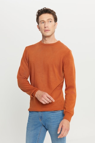 AC&Co / Altınyıldız Classics Altinyildiz Classics Erkek Kiremit Standart Fit Normal Kesim Bisiklet Yaka Triko 4A4923100001KMTXL Kiremit