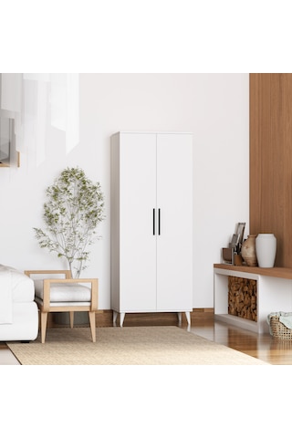 2 Kapaklı Askılı Ve Raflı Gardırop