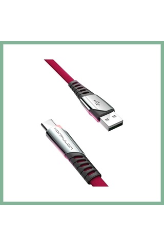 Bşkvirgo Konfulon Dc18 Type-c Kablo 1m 5a - Kırmızı Bsk2026