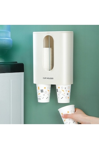 Besthome1 Ev Punch-pembe Duvara Monte Tek Kullanımlık Kağıt Bardak Alıcısı Otomatik Su Bardağı Tutucu Dağıtıcı Pembe