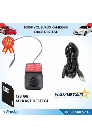 1080p Full Hd 128gb Destekli Usb Yol Sürüş Kamerası