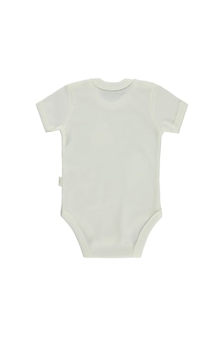 Civil Baby Dondurma Baskılı 1-36 Ay Çıtçıtlı Badi - Ekru