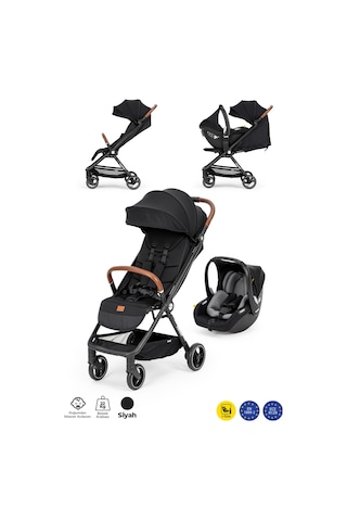Kanz Instreet Autofold Travel Sistem Bebek Arabası Siyah Antrasit - Siyah