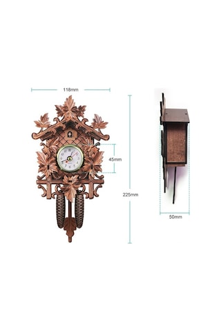 Novahub Klasik Kuşlu Saat - Dekoratif Mdf, 4 Model, Aa Pil İle Çalışır, Çok Renkli Çok Renki