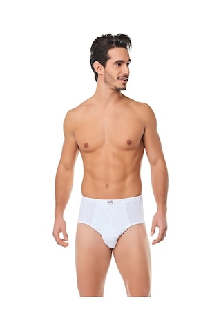 Seher Yıldızı 6 Adet Erkek Slip Külot Beyaz % 100 Pamuk Fırsat Ürünü 0005 (550068245) Beyaz