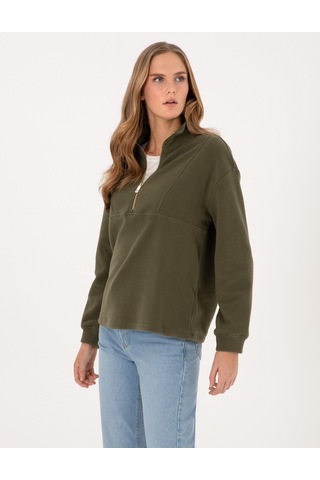 Pierre Cardin Kadın Haki Sweatshirt 50314954-vr027 Haki