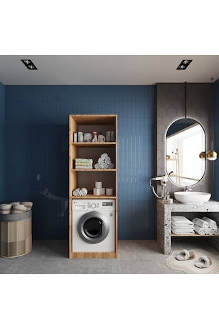 Venedik Çamaşır Ve Kurutma Makinesi Dolabı Banyo Dolabı Çam Çam