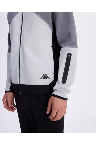 Kappa Authentıc Nısty Full Zıp Grey Lt-grey Steel-black Full Zıp Gri
