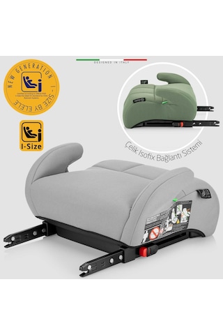 Elele Robustofix I-size Yükseltici Oto Koltuğu İsofix 125-150 Cm 15-36 Kg Yeşil