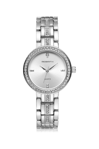 Samdoo Kadınlar İçin Yaşam Suya Dayanıklı Kuru Stili Ultra İnce Kasa Ve Paslanmaz Çelik Kayışlı Quartzluk Kol Saati Gümüş Silver