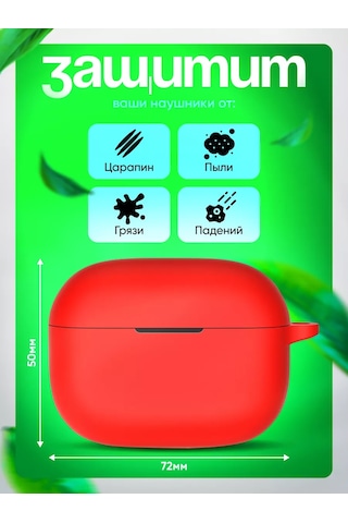 Dzen-store Realme Buds T300 Kulaklık Kılıfı 206902030 Kırmızı