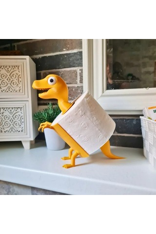 Jian Fan Dinozor Kağıt Rulo Tutucu 3d Baskısüleri