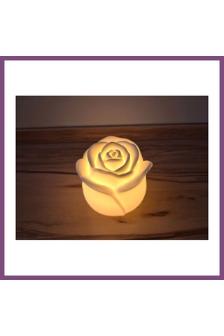 Twin Store 3d Baskı Romantik Gül Formlu Tealight Mumluk Dekoratif Mum Tutucu Bzstwın Çok Renkli