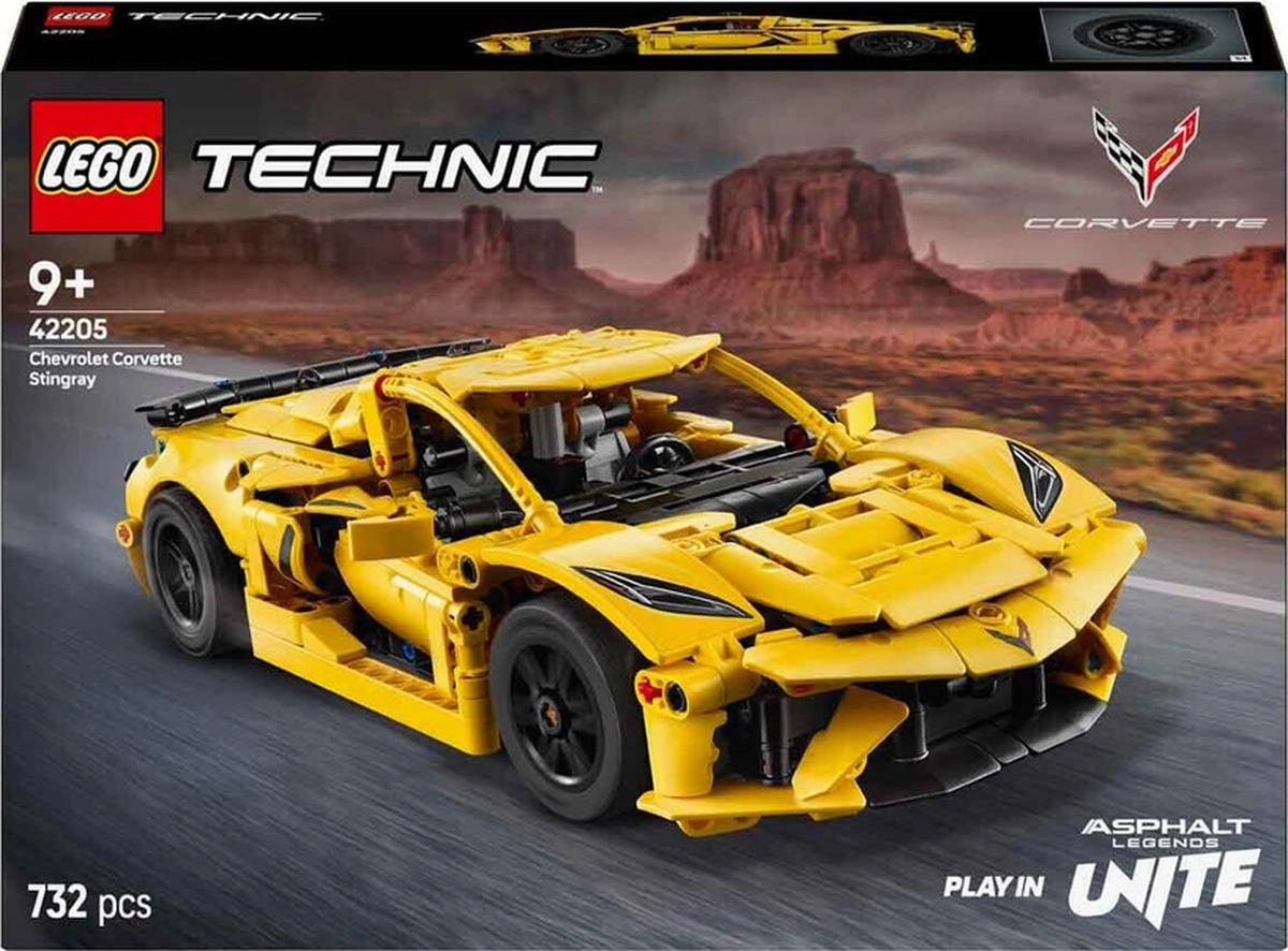 Technic Chevrolet Corvette Stingray 42205 - 9 Yaş Ve Üzeri Çocuklar İçin Spor Araba İçere