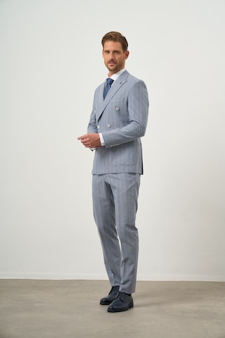 Morven Erkek Lacivert Poliviskon Trend Kruvaze Slim Fit Sivri Yaka Takım Elbise 24ms001003200 Lacivert